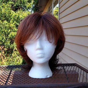 Womens Wavy Dark Red Wig